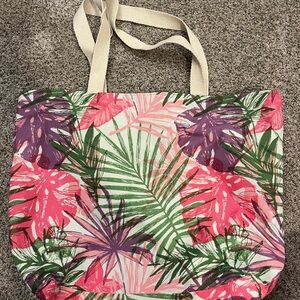 Tropical Print Tote Bag